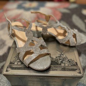 Alex Marie Crennan Rhinestone Strappy Block Heels